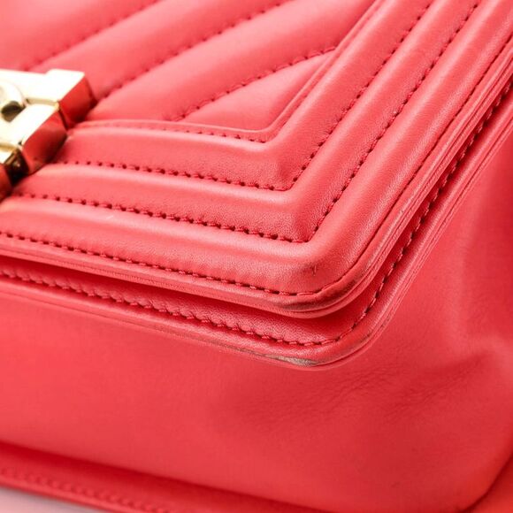 Chanel Boy Flap Bag Chevron Calfskin Small Pink - Picture 7 of 11